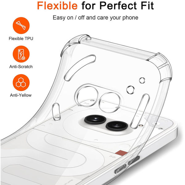 Techsuit - Shockproof Clear Silicone - Nothing Phone (2a) / (2a) Plus - Clear