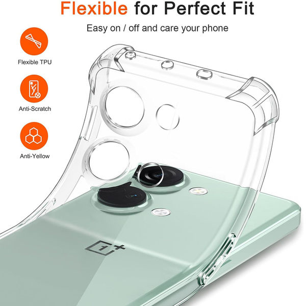 Techsuit - Shockproof Clear Silicone - OnePlus Nord 3 - Clear