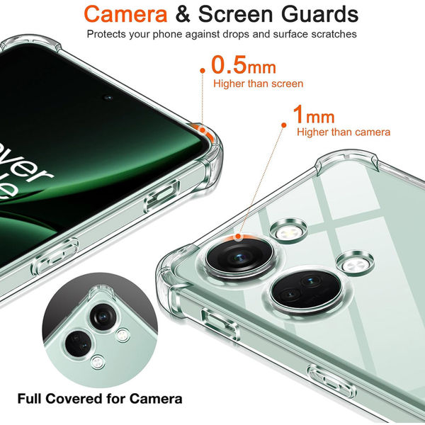 Techsuit - Shockproof Clear Silicone - OnePlus Nord 3 - Clear