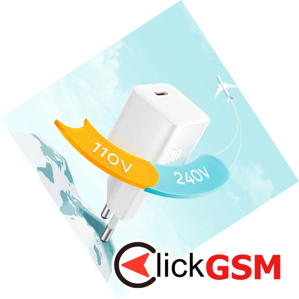 Baseus - Wall Charger (P10110902113-00) - GaN, Type-C, Fast Charging, 30W, with Cable Type-C, 100W, 1m - Cluster Black