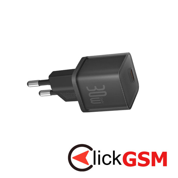 Baseus - Wall Charger Gallium Nitride (P10162504113-00) - GaN5S, Type-C, Fast Charge, 30W - Black