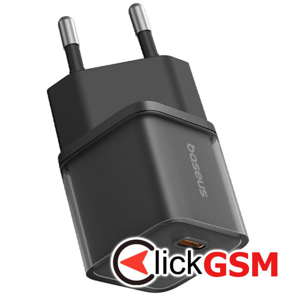Baseus - Wall Charger Gallium Nitride (P10162504113-00) - GaN5S, Type-C, Fast Charge, 30W - Black