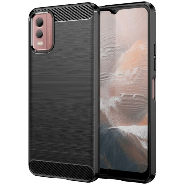 Techsuit - Carbon Silicone - Nokia C32 - Black