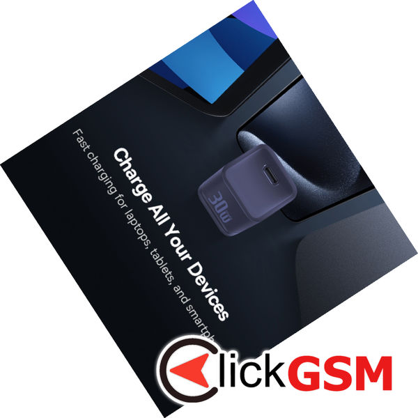 Baseus - Wall Charger Gallium Nitride (P10162504523-00) - GaN5S, Type-C, Fast Charge, 30W - Purple