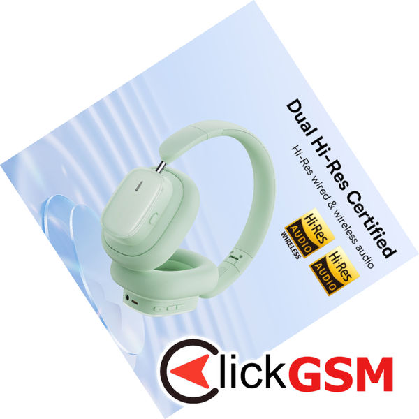Baseus - Wireless Headphones Bowie H1i (A00050402633-00) - Noise-Cancellation, Bluetooth 5.3 - Natural Green