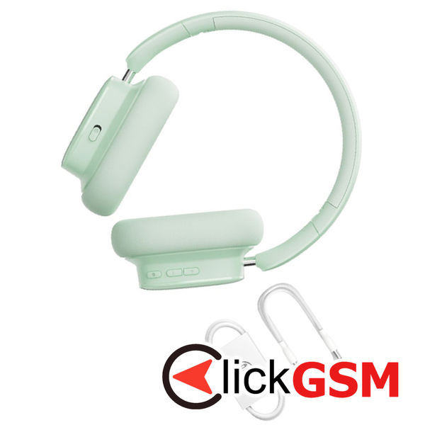 Baseus - Wireless Headphones Bowie H1i (A00050402633-00) - Noise-Cancellation, Bluetooth 5.3 - Natural Green