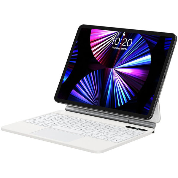 Baseus - Brilliance Magnetic Keyboard Case with Digital Display (ARJK010302) - iPad Pro 12.9 (2018/2020/2021/2022) - White