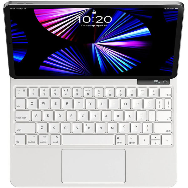 Baseus - Brilliance Magnetic Keyboard Case with Digital Display (ARJK010302) - iPad Pro 12.9 (2018/2020/2021/2022) - White