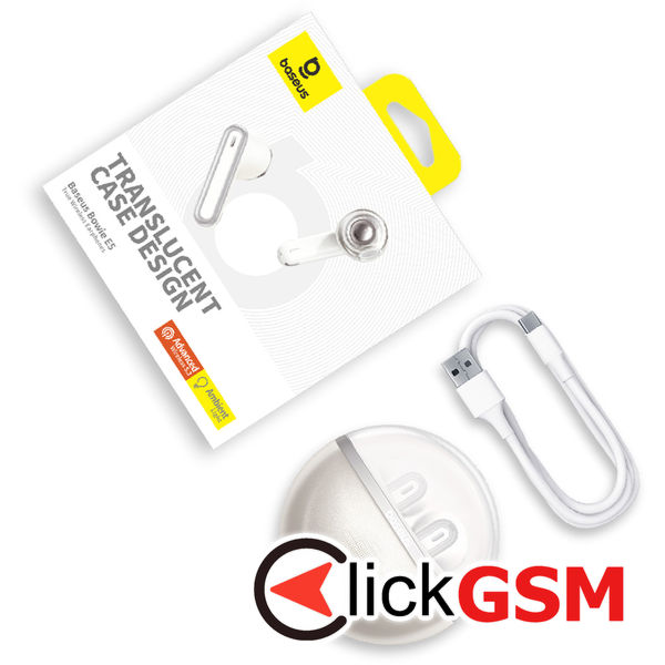 Baseus - Wireless Earbuds Bowie E5 (A00054501223-00) - Bluetooth, True Wireless - Stellar White