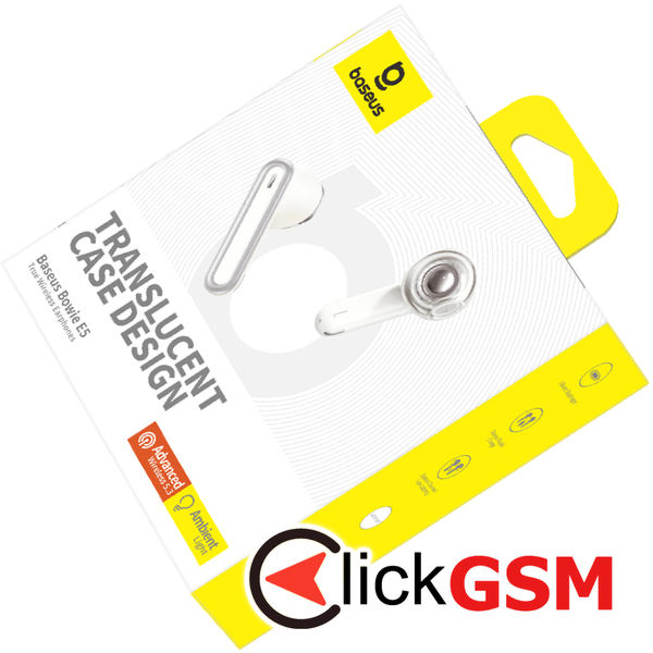 Baseus - Wireless Earbuds Bowie E5 (A00054501223-00) - Bluetooth, True Wireless - Stellar White