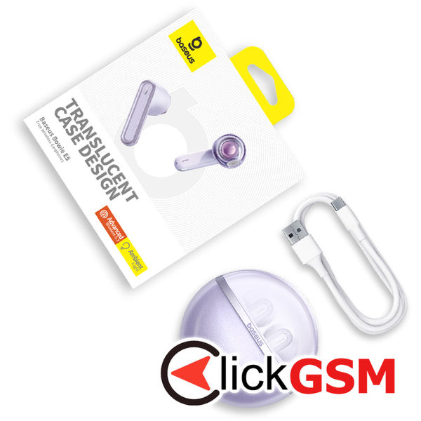 Baseus - Wireless Earbuds Bowie E5 (A00054501513-00) - Bluetooth, True Wireless - Nebula Purple