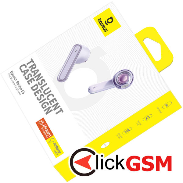 Baseus - Wireless Earbuds Bowie E5 (A00054501513-00) - Bluetooth, True Wireless - Nebula Purple