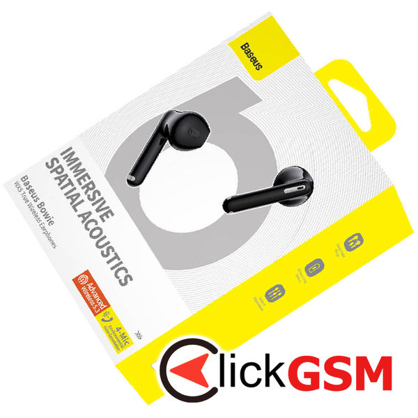 Baseus - Wireless Earbuds Bowie WX5 (A00051000113-B1) - Bluetooth 5.3, True Wireless - Cluster Black