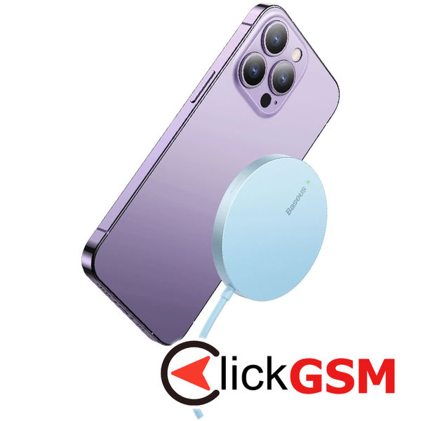 Baseus - Magnetic Wireless Charger Mini 3 (CCJJ040303) - 15W - Galaxy Blue