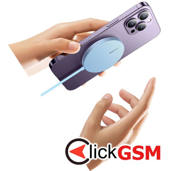 Baseus - Magnetic Wireless Charger Mini 3 (CCJJ040303) - 15W - Galaxy Blue