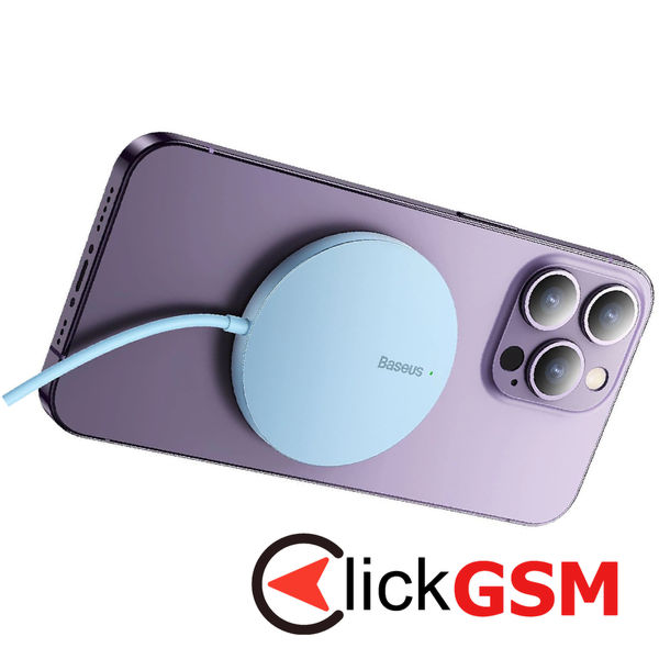 Baseus - Magnetic Wireless Charger Mini 3 (CCJJ040303) - 15W - Galaxy Blue