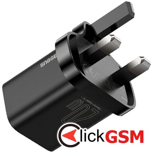 Baseus - Wall Charger Super Si (CCSUP-K01) - UK Plug, Type-C, Quick Charge 20W - Black