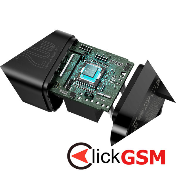 Baseus - Wall Charger Super Si (CCSUP-K01) - UK Plug, Type-C, Quick Charge 20W - Black