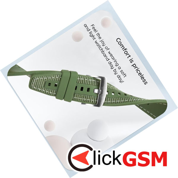 Techsuit - Watchband 20mm (W051) - Samsung Galaxy Watch 4/5/Active 2, Huawei Watch GT 3 (42mm)/GT 3 Pro (43mm) - Green