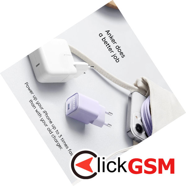 Anker - Wall Charger 512, Nano 3 (A2346G21) - Type-C, 20W, PowerIQ 3.0 - White