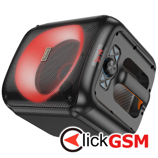 Hoco - Wireless Speaker Graceful (HA1) - Bluetooth V5.1, TF Card, USB, AUX, TWS, RGB Lights, 3600mAh, with Microphone - Black