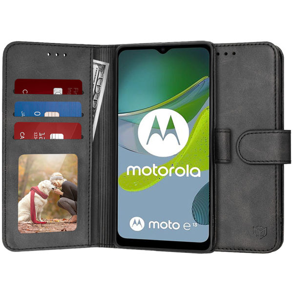 Techsuit - Diary Book - Motorola Moto E13 - Black