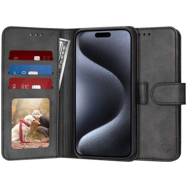 Techsuit - Diary Book - iPhone 15 Pro - Black