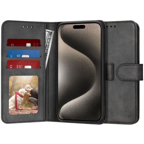 Techsuit - Diary Book - iPhone 15 Pro Max - Black