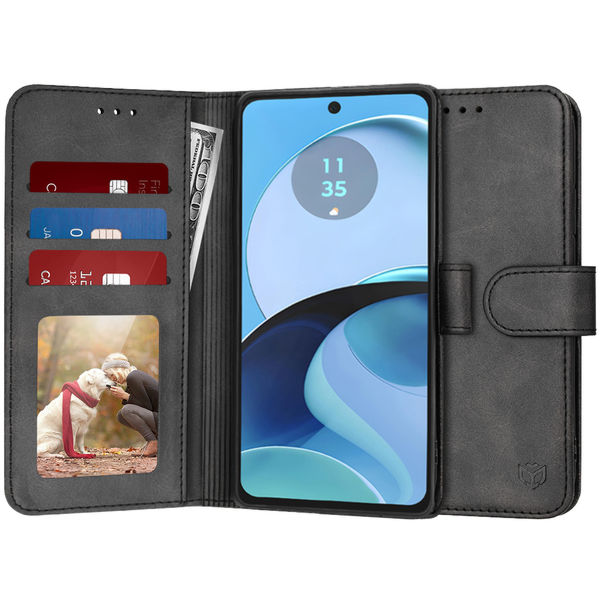 Techsuit - Diary Book - Motorola Moto G14 - Black