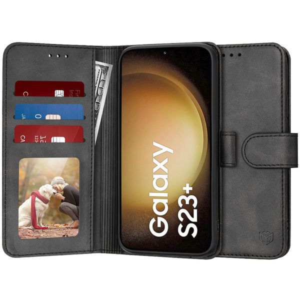 Techsuit - Diary Book - Samsung Galaxy S23 Plus - Black