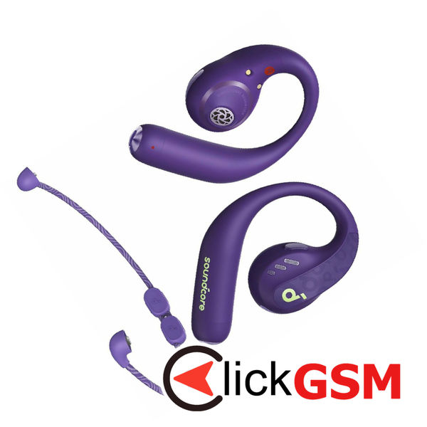 Anker - Wireless Earbuds SoundCore AeroFit Pro (A3871GQ1) - for Sport, Bluetooth, Waterproof - Purple