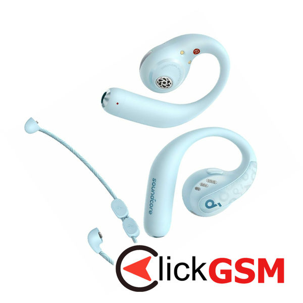 Anker - Wireless Earbuds SoundCore AeroFit Pro (A3871G61) - for Sport, Bluetooth, Waterproof - Blue