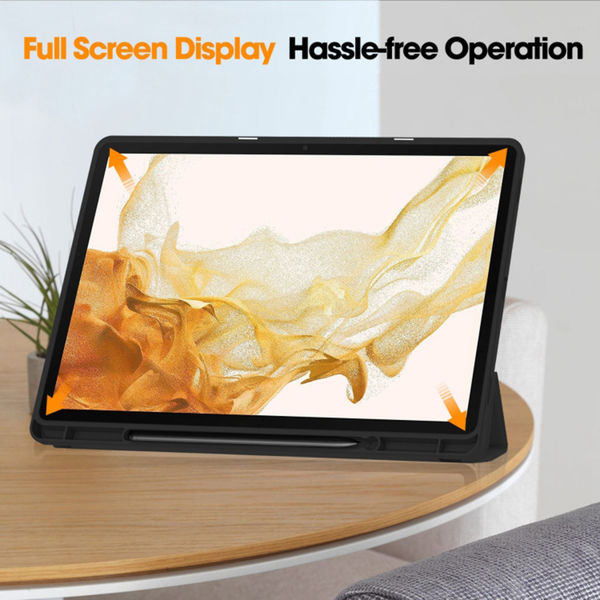 Techsuit - Flex Trifold (with Pencil Holder) - Samsung Galaxy Tab S8 Ultra - Purple