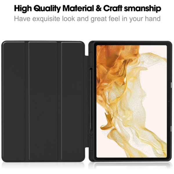 Techsuit - Flex Trifold (with Pencil Holder) - Samsung Galaxy Tab S8 Ultra - Purple