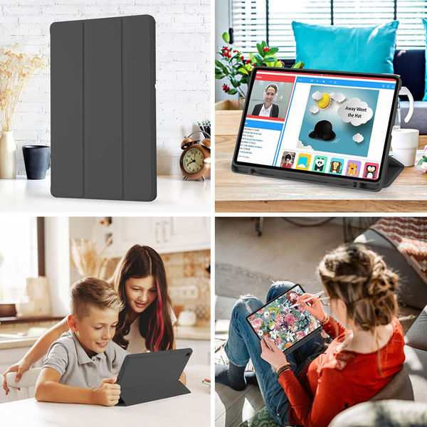 Techsuit - Flex Trifold (with Pencil Holder) - Samsung Galaxy Tab A7 Lite - Black