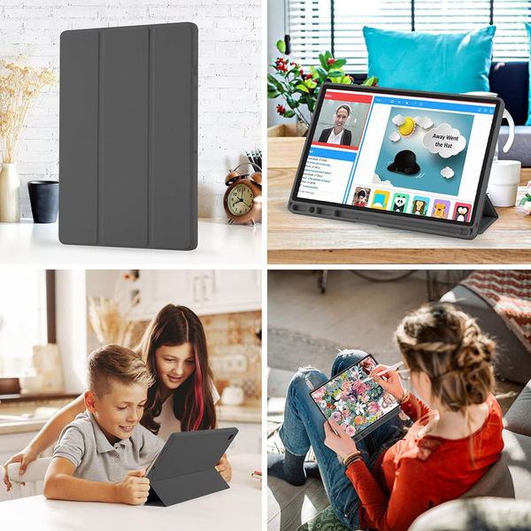 Techsuit - Flex Trifold (with Pencil Holder) - Samsung Galaxy Tab A8 10.5 (2021) - Black