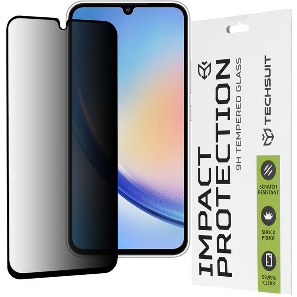 Techsuit - 111D Privacy Full Glue - Samsung Galaxy A34 5G - Black