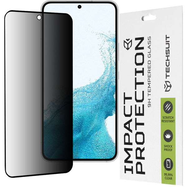 Techsuit - 111D Privacy Full Glue - Samsung Galaxy S22 5G / S23 - Black