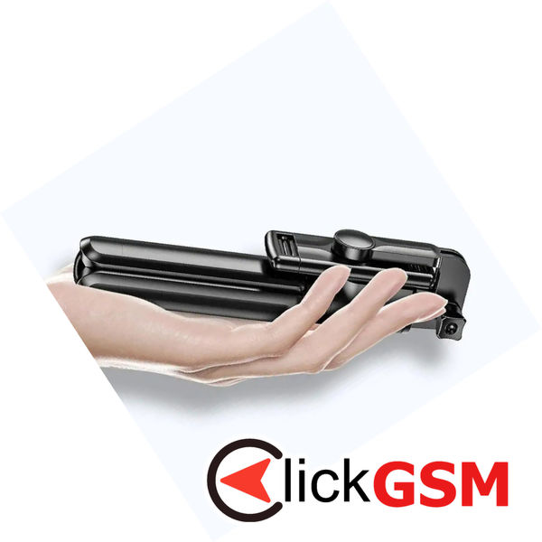 Techsuit - Selfie Stick (S03) - Stable and Compact Tripod Mount with Bluetooth Remote Control, 68cm - Black