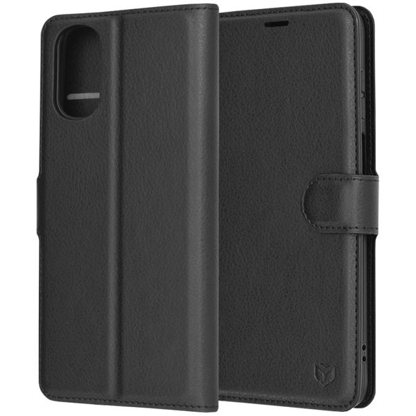 Techsuit - Leather Folio - Motorola Moto E22s - Black