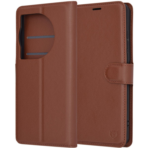 Techsuit - Leather Folio - OnePlus 12 - Brown
