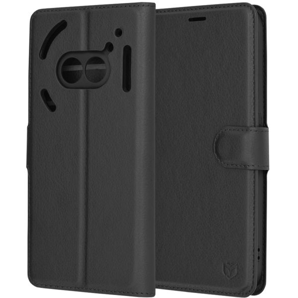 Techsuit - Leather Folio - Nothing Phone (2a) / (2a) Plus - Black