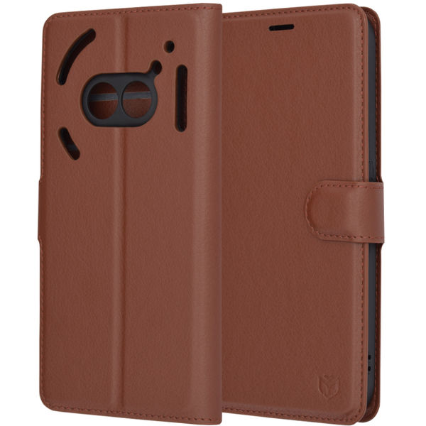 Techsuit - Leather Folio - Nothing Phone (2a) / (2a) Plus - Brown