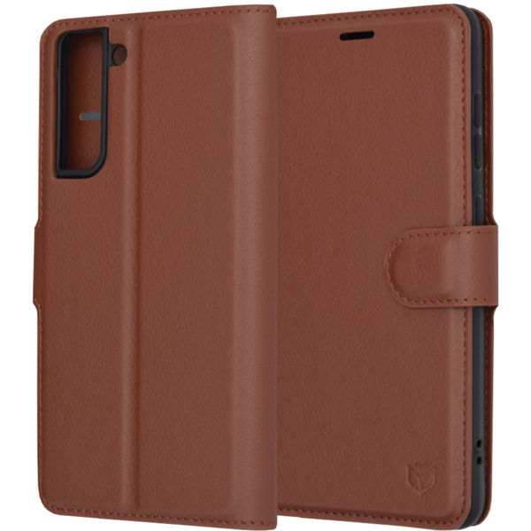 Techsuit - Leather Folio - Samsung Galaxy S21 FE 5G - Brown