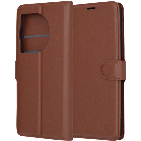 Techsuit - Leather Folio - OnePlus 12R - Brown