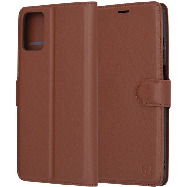 Techsuit - Leather Folio - Motorola Moto E22 / Moto E22i - Brown