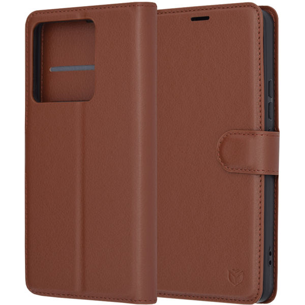 Techsuit - Leather Folio - Xiaomi Redmi Note 13 Pro 5G / Poco X6 - Brown