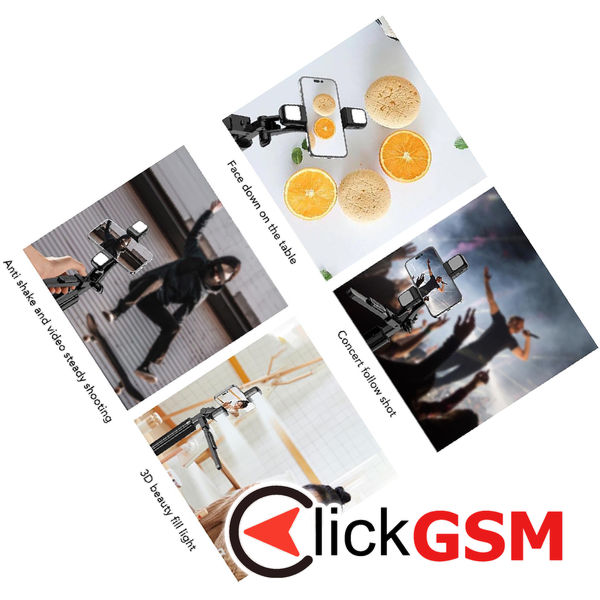 Techsuit - Selfie Stick (K30S) - Compact Tripod Mount, Bluetooth Remote Control, Double LED Light, Foldable, 167cm - Black