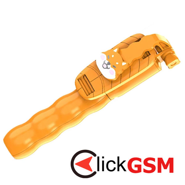 Techsuit - Mini Selfie Stick (KT01) - Compact Tripod Mount with Detachable Remote Control, 70cm - Orange