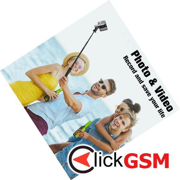 Techsuit - Selfie Stick (K22) - Compact Tripod Mount with Bluetooth Remote Control, Foldable, 97cm - Black